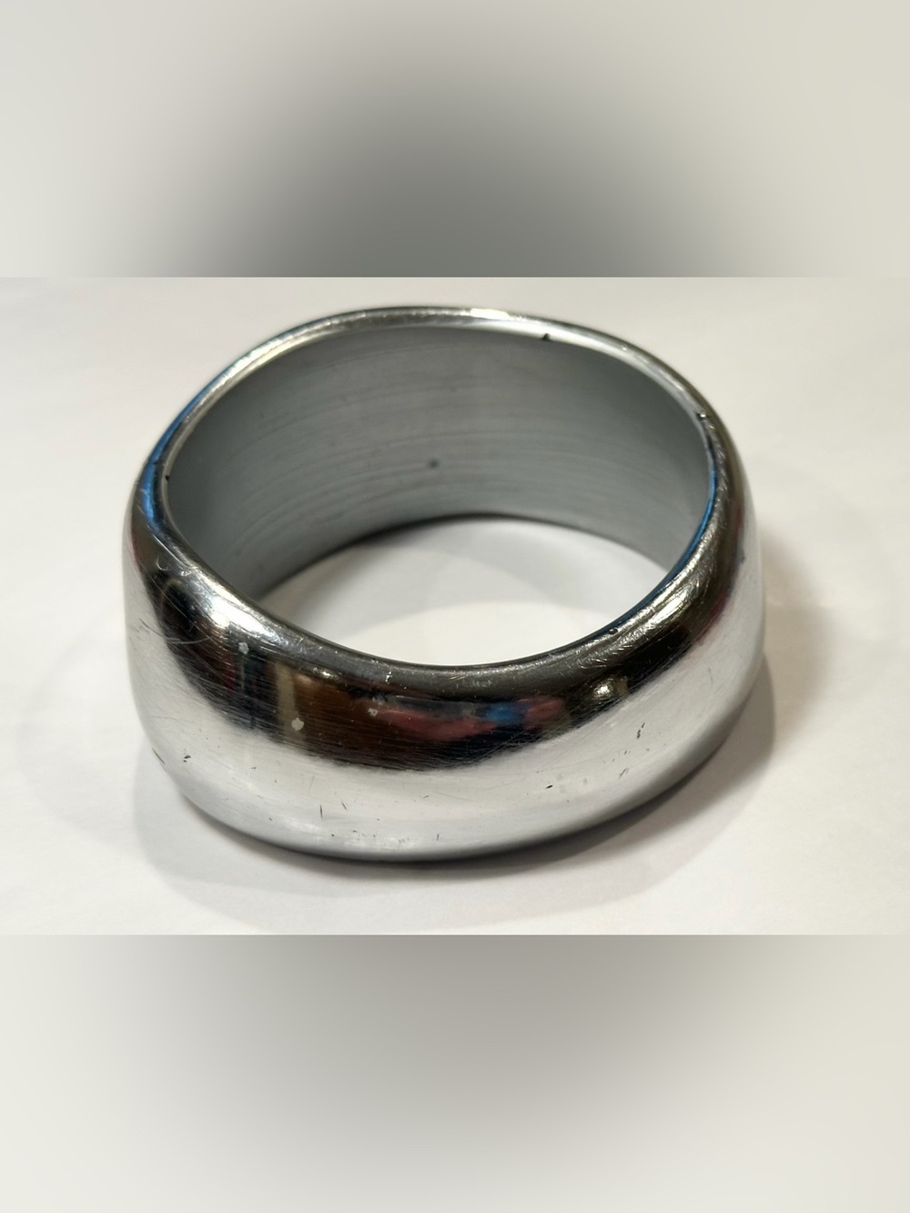 Banana Republic Chunky Silver Tone Wide Bangle Bracelet